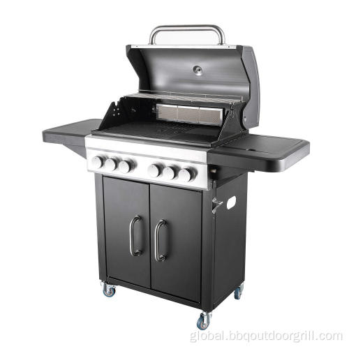 Home Gas Grill 4 Burner Cabinet Type Liquid Propane Gas Grill Factory